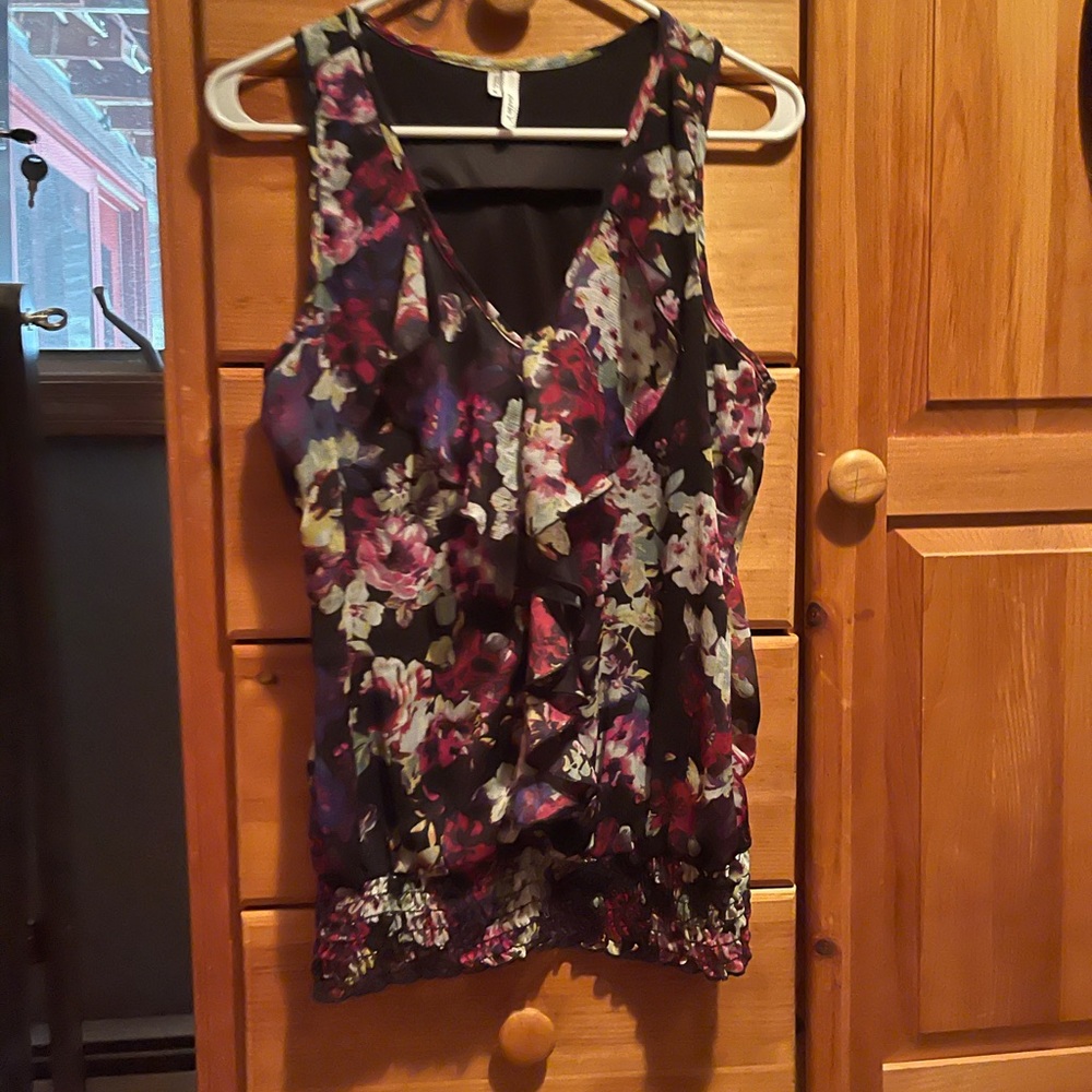 Floral dressy tank top